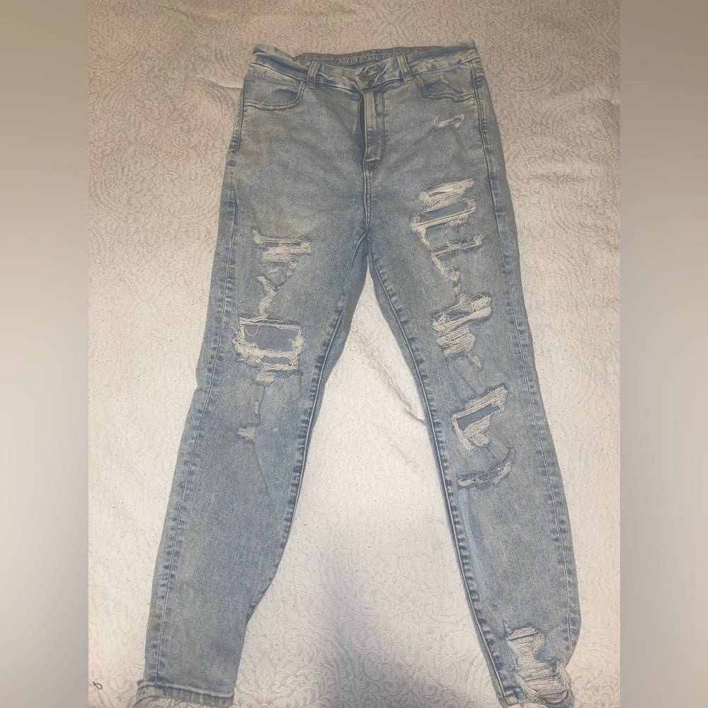 American Eagle Curvy Super Hi-Rise Jegging 10 short